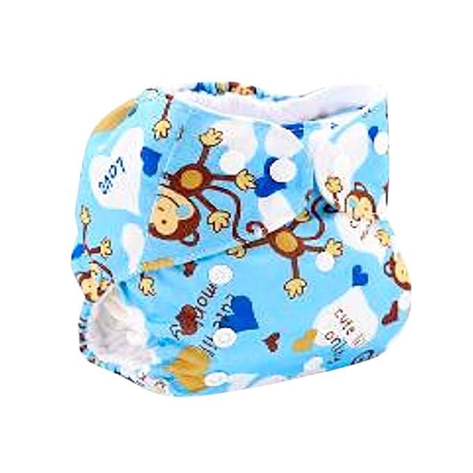 Sky Blue Cotton Cloth Diaper for Baby
