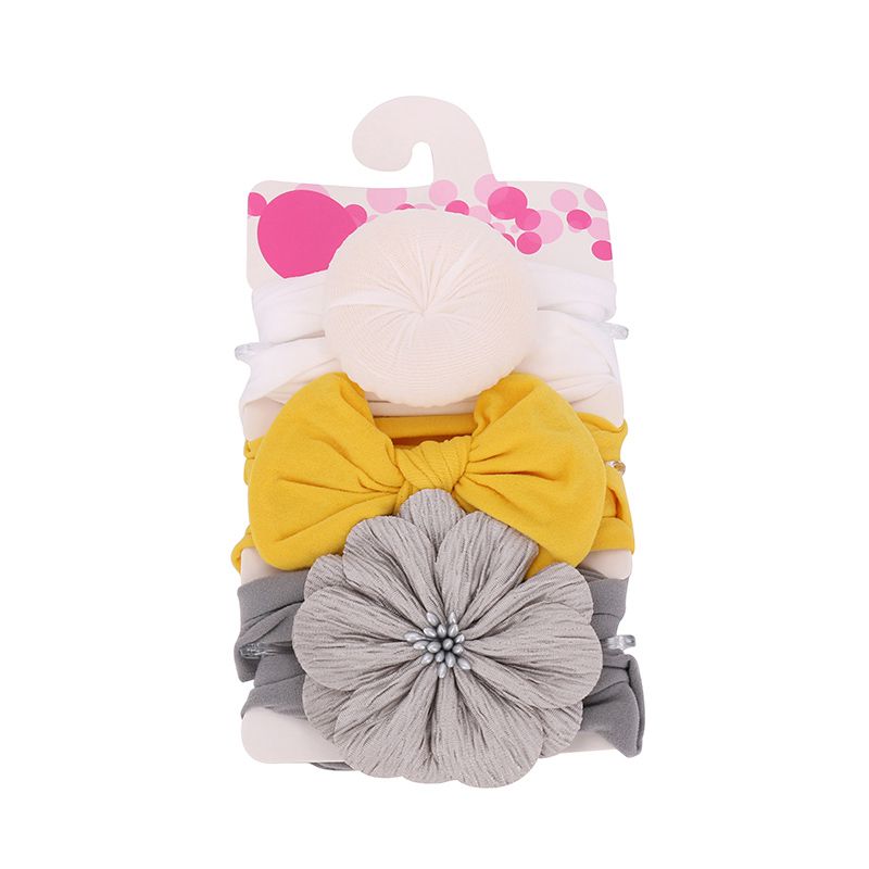3Pcs/Set Bows Flowers Baby Girl Headbands Soft Knot Elastic Hair Bands For Newborn Hair Accessories