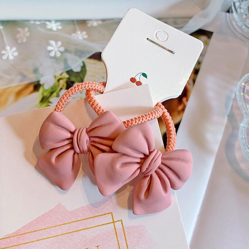 2Pcs/Set Elastic Hair Bands For Girls Cute Bowknot Baby Girl Hair Ties Ropes Children Scrunchies Baby Hair Accessories