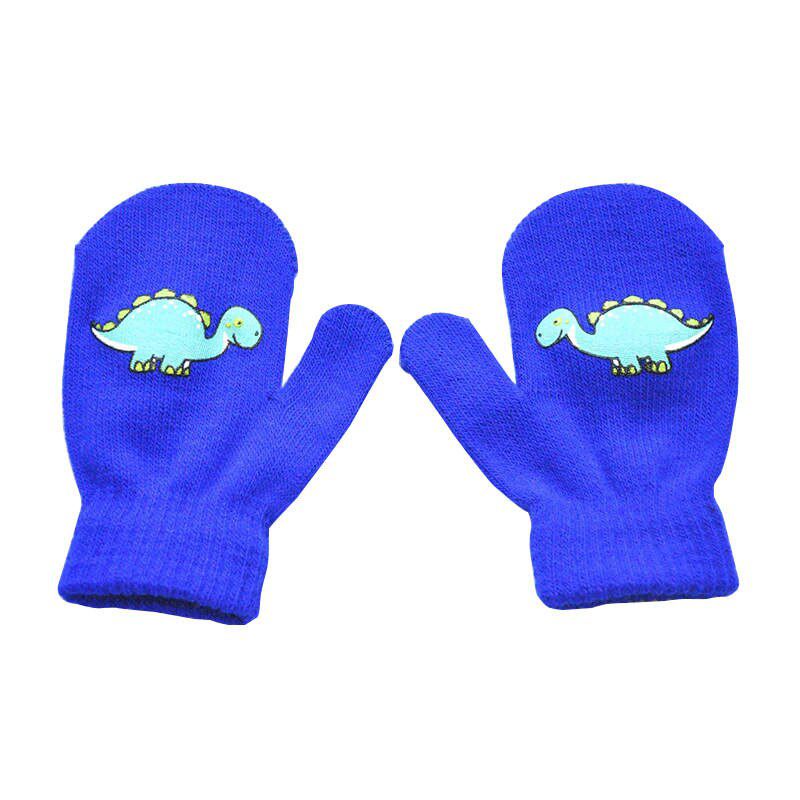 WARMOM Boys Girls Winter Warm Gloves 0-4 Years Kids Gloves Children Knitted Stretch Mittens Cartoon Kawaii Full Finger Gloves