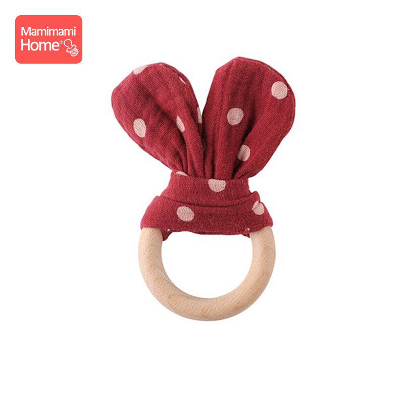 1Pc Baby Wooded Teether Dummy Pacifier Chain Clip Rodent Animal Wooden Ring Gym Cotton Plush Teething Bracelet Baby Product Gift