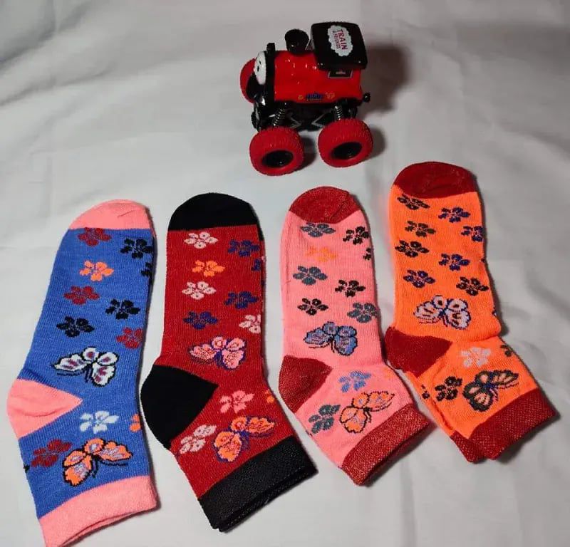 4 Pairs Of Different Colored Kids Socks Of Any Color