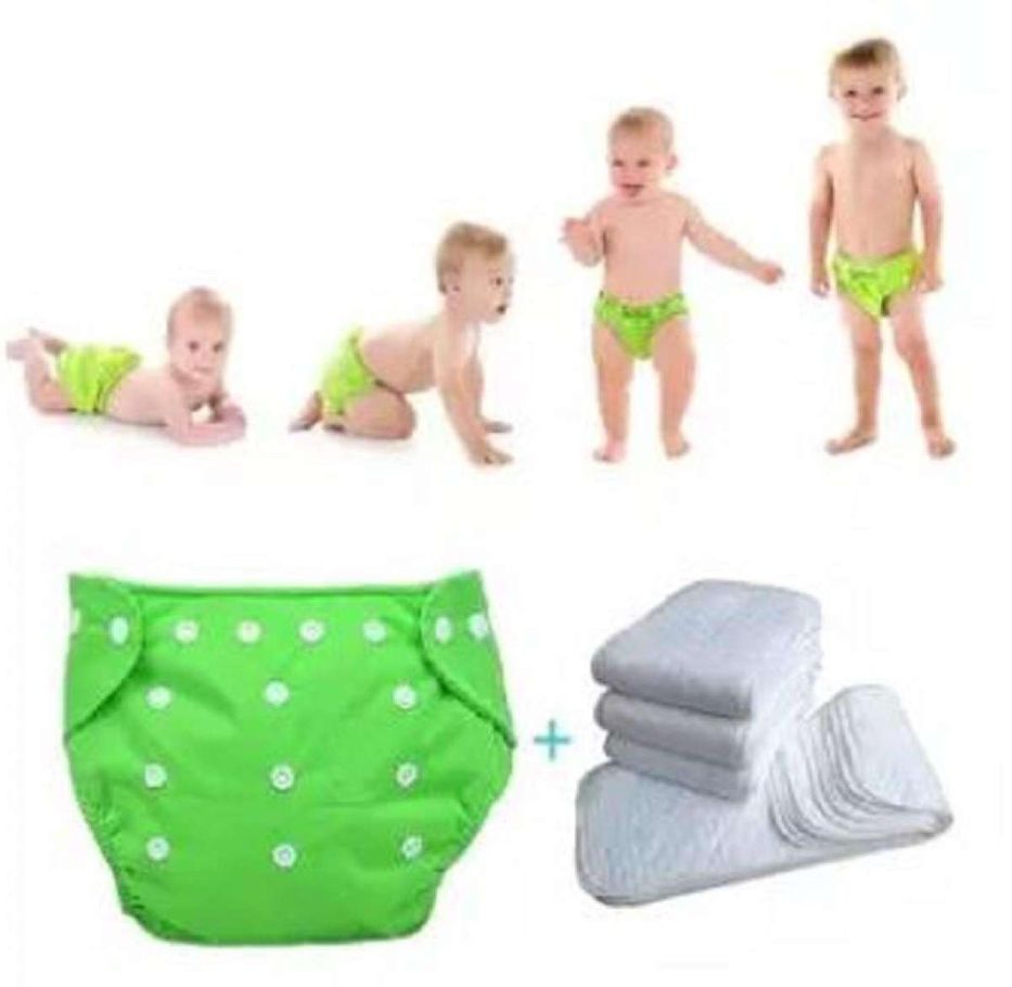 Washable Reusable Cloth Baby Diaper Green