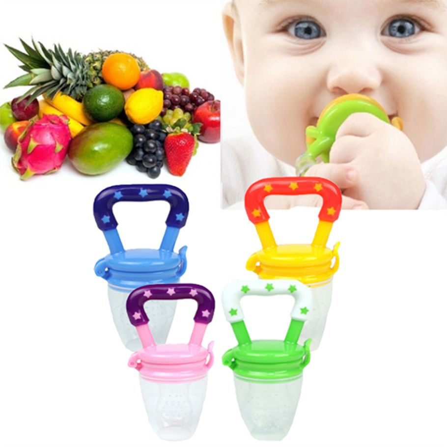 Baby Pacifier Safety Silicone Toddlers Teether Vegetable Fruit Teething Toy Ring Chewable Soother Eat Fruit food supplement
