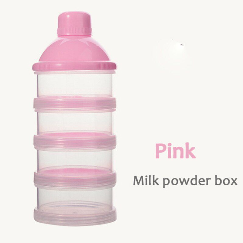 4 Layers Portable Milk Powder Formula Dispenser Food Container Storage Feeding Box for Kids Infant Food Snack Storage Box