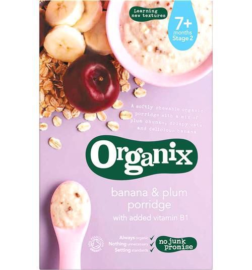 Organix Banana & Plum Porridge from 7+months - 200 gm