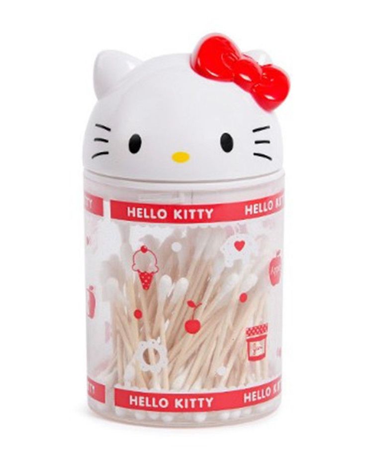 New Hello kitty cartoon case cartoon cotton swab box toothpick dual storage case home KX-P7077