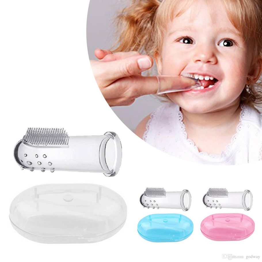 1Pc-Silicone Infant Toothbrush And Environmentally Safe Baby Finger Teether Teething Ring Kids Teether Children Chewing