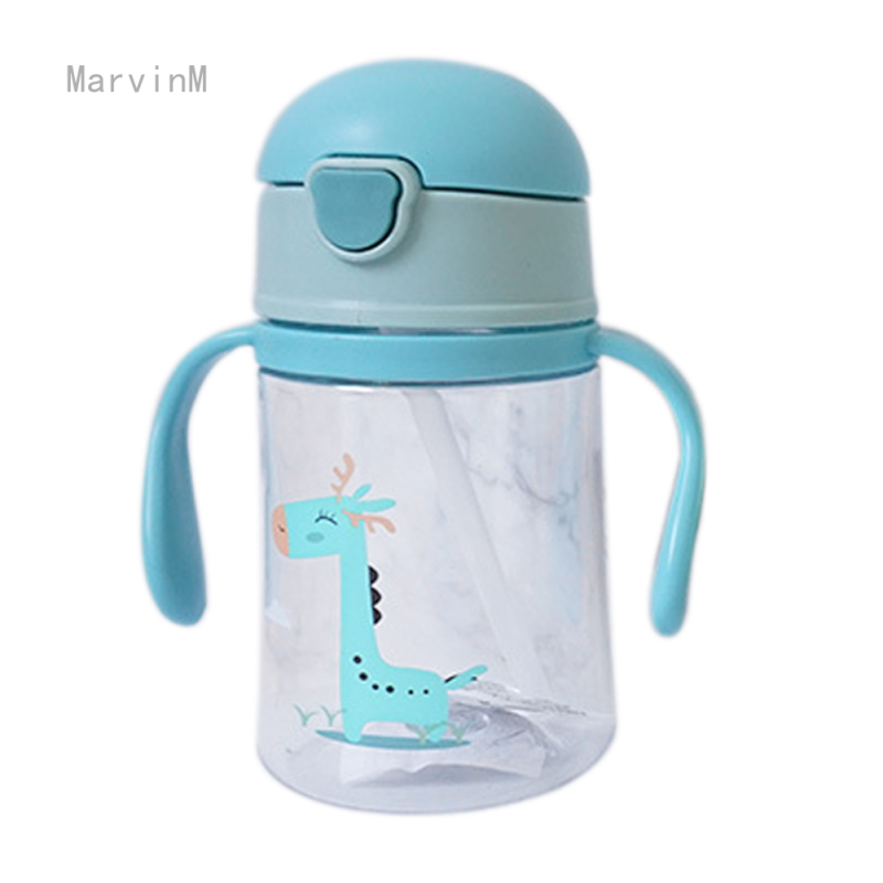 【BestGO】480ML Children's Cup Creative Cartoon Baby Feeding Cup With Straw Leakproof Kettle Outdoor Portable Children's Cup
