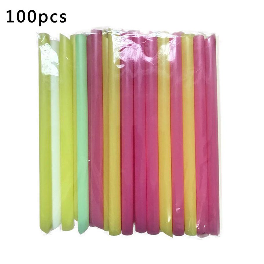 Color Flat Mouth Straight Tube Type Beverage Straws Environmental Protection And Safety Color Bright Straws-multicolor