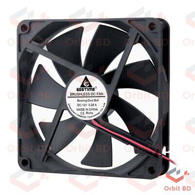 12V Cooling Fan DC 12V 5″ Inch Brushless Heatsink Cooler Cooling Radiator Heat Dissipation Fan With Cable