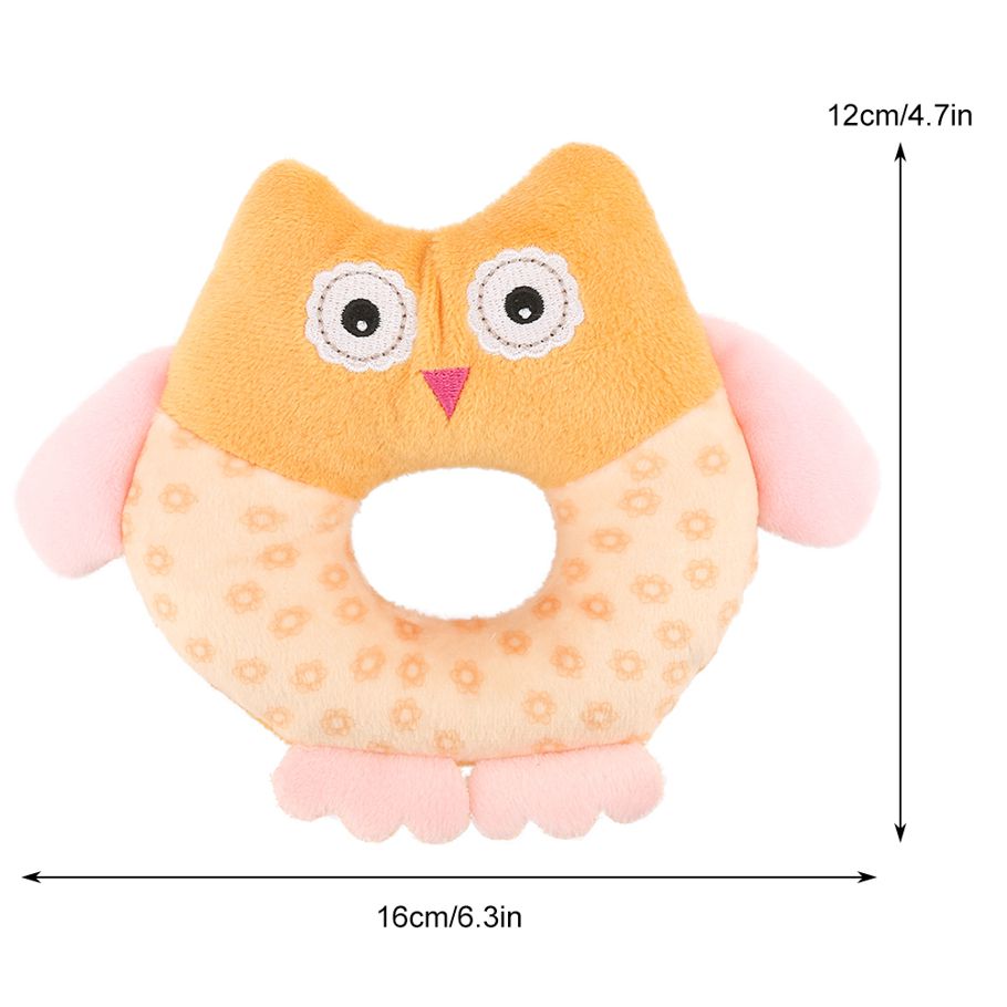 Hand Shake Bell Baby Rattles Owl Grip Fitness Educational Toy