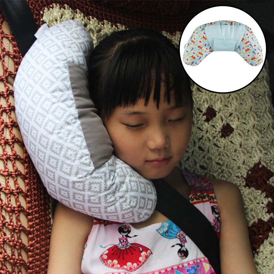 Universal Sleep Seat Belt Pillow Strap Pad Shoulder Protection Covers Soft Support Travelling Sleeping Headrest for Children