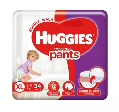 Huggies Wonder Pants Baby Diaper XL 12-17 kg (34 pcs)