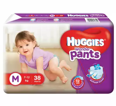 Huggies Baby Diaper Wonder Pants Pant M 7-12 kg (38 pcs)