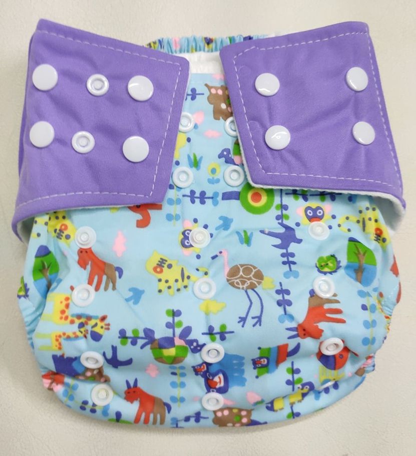 Washable Reusable Cloth Baby Diaper (( with 1 Pad 3 Layer ))