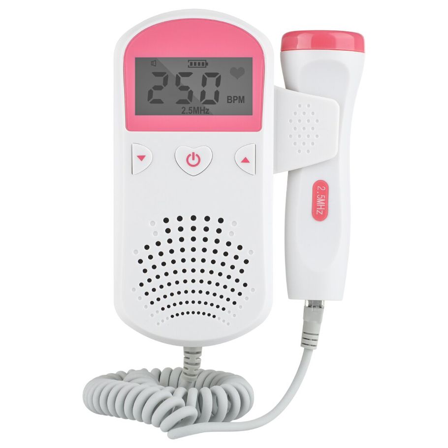 2.5MHz Doppler Fetal Heart Rate Monitor Home Pregnancy Baby Fetal Sound Heart Rate Detector LCD Display No Radiation Health Care