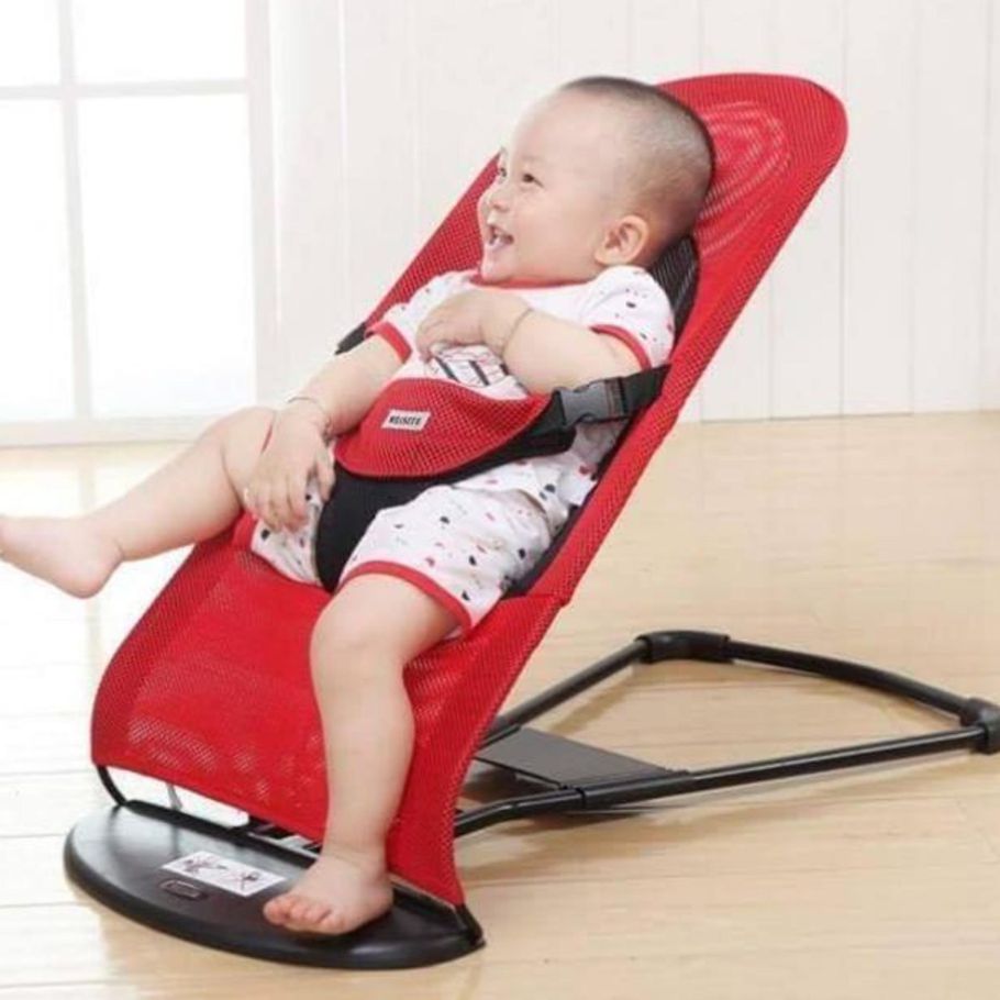 Foldable Soft Newborn Baby Bouncing Chair Seat Safety Balanced Rocking Bouncer