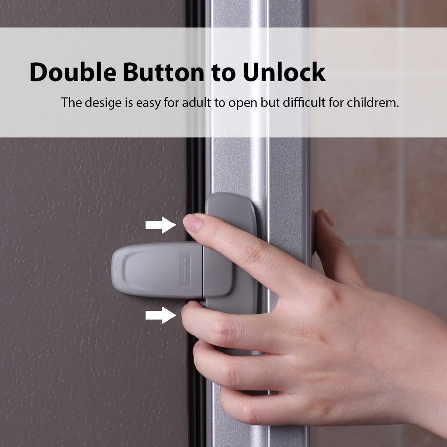 Toddler Kids Cabinet Protector Freezer Lock Fridge Door Lock Baby Safety Refrigerator Catch