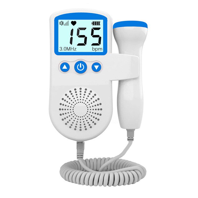 3.0MHz Doppler Fetal Digital Curve Ultrasound Infant Heart Rate Beat Monitor Pregnant Woman Detector LCD Display No Radiation