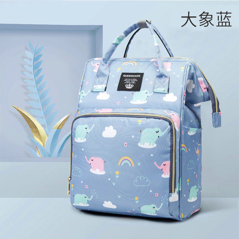 2022 Fashion Baby Diaper Bags Large Capacity Diaper Backpack Independent Wet Cloth Bag Multi-function Waterproof Back