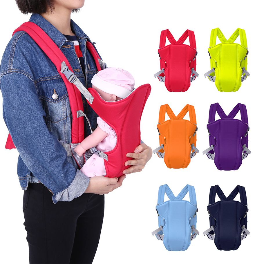 BabyGo 4-in-1 Baby Carrier With Comfortable Cushioned Head Support & Buckle Straps Multicolor - Baby Carrier Bag