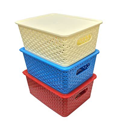 3 pcs Plastic Storage Basket