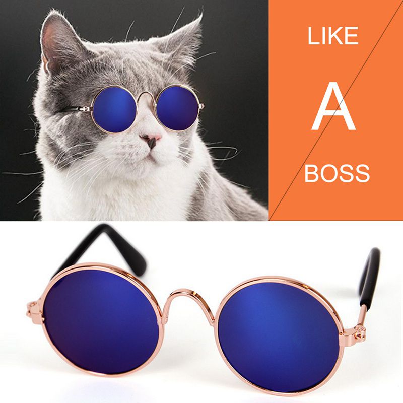 Fashion Pet Cat Dog Sunglasses Glasses Eyewear Cool Eye-Protection Anti-wear Wear Grooming Photos Props Pet Accessories