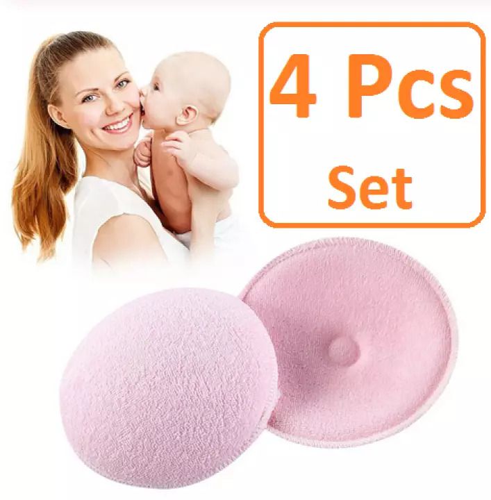 4pcs Fashion Baby Feeding BreasttPad Washable Nursing Pad Soft Absorbent Reusable Nursing Anti-overflow Maternity Nursing Pad