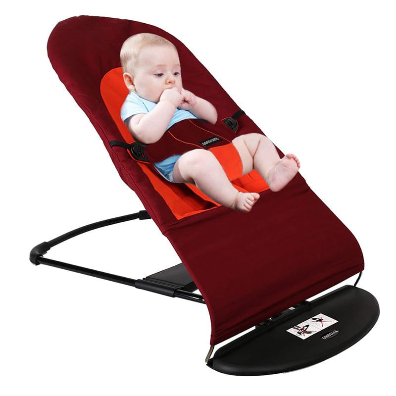 Stainless Steel Baby Bouncer Chair - Red