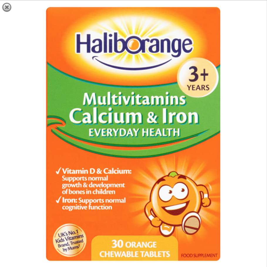 Haliborange Kids Multivitamins Calcium & Iron 30s Chewable Tablets Uk