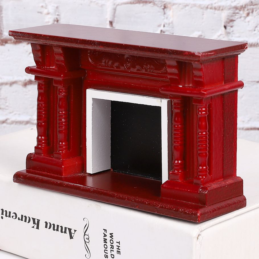 Wooden Doll House Fireplace Craftsmanship Highly Simulated Durable Dollhouse Decoration for Home Early Education Toy Store
