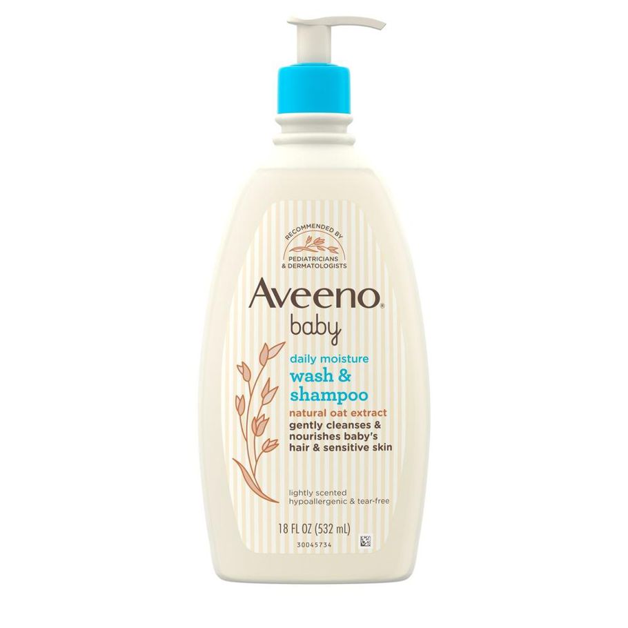 Original_Canada made Aveeno baby Lightly scented wash and shampoo 532ml with Pump