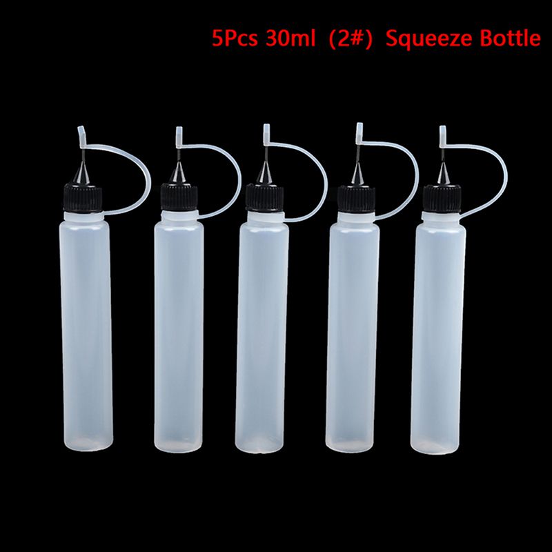 5Pcs 30ML/50ML Glue Applicator Needle Squeeze Bottle for DIY Quilling Paper Tool