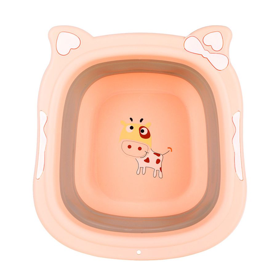 Baby Portable Foldable Bath Tub Infant Washbasin Collapsible Newborn Silicone Basin Wash Holder Footbath Basin