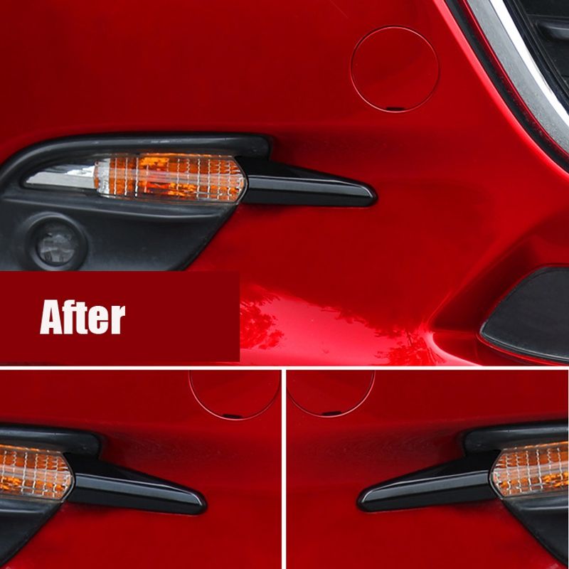 for Mazda 3 Axela 2017 Front Fog Light Eyebrow Cover Trim Sticker Daytime Running Light Decoration Covers(null)