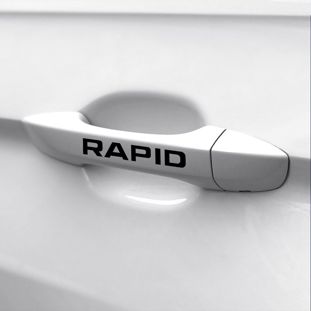4PCS Auo Door Handle Sticker Car Decal For Skoda Octavia 2 A7 A5 VRS Fabia 3 Rapid Superb 3 Kodiaq Scala Karoq Kamiq Accessories