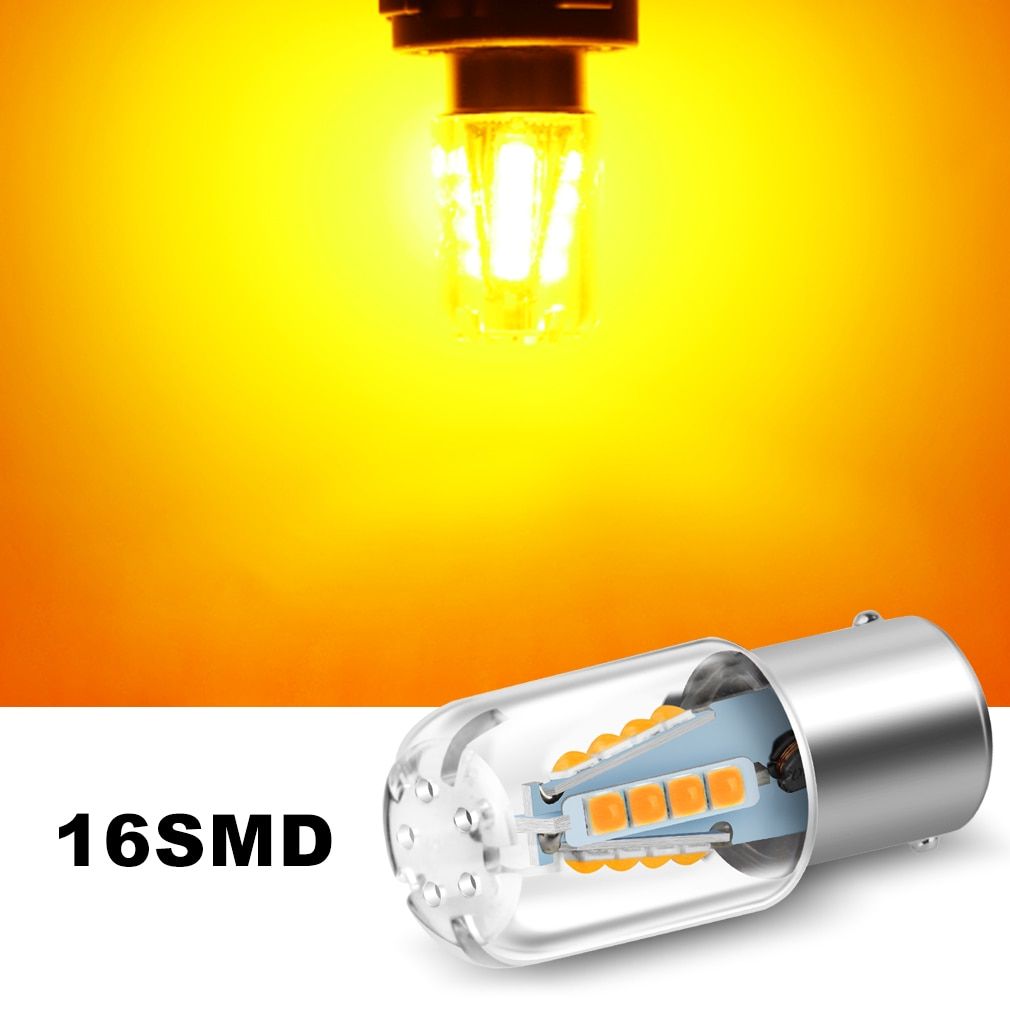 1pcs 1156 BA15S P21W LED Bulbs 1157 BAY15D Led Bulb P21/5W P21 5W R5W R10W Car Turn  Light DC 12V Auto White Red Yellow-1156 BA15S P21W