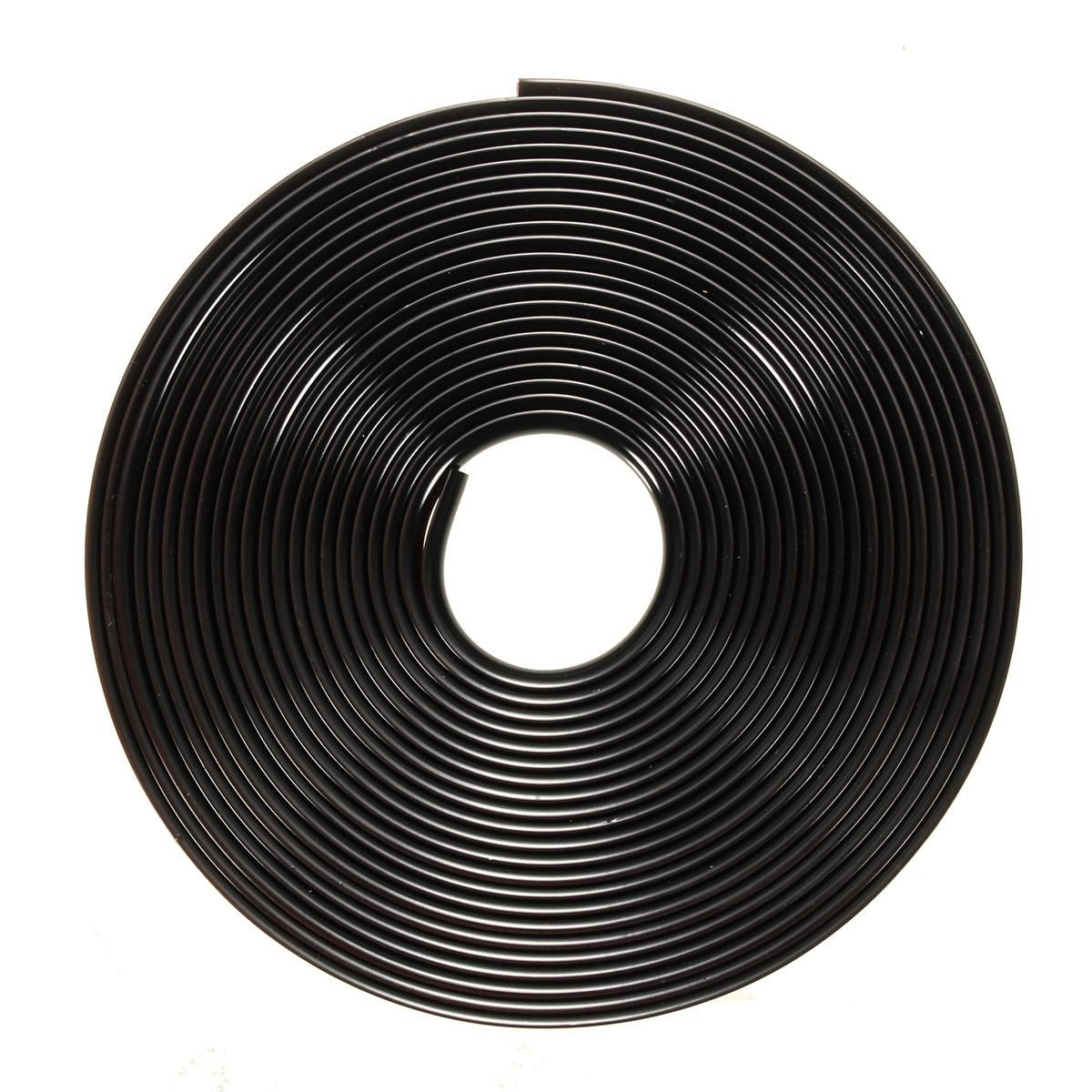 8m Automative Car Motors Alloy Wheel Edge Ring Rims Protect Protector Universal Black - Black
