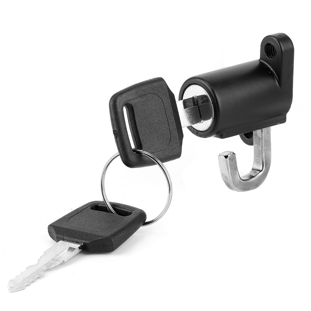 Riding Accessory Universal Helmet Lock Hanger Hook Kit with 2 Keys for Motorcycle Motorbike Bike