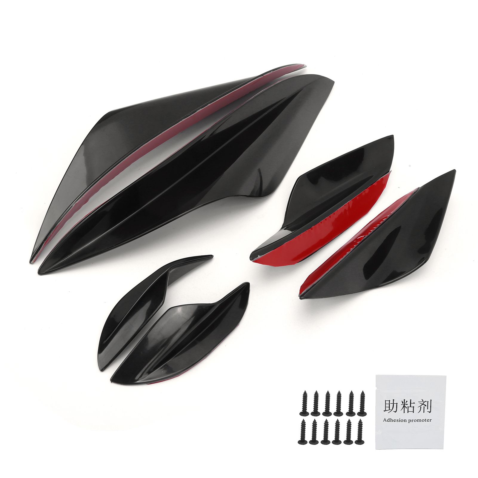 6PCS Front Bumper Spoiler Kit Black Replacement For M3 2011 Base Sedan 4-Door