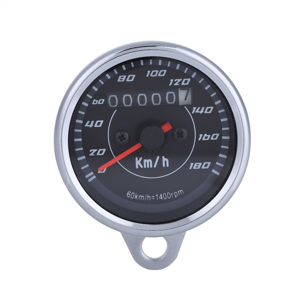 Motorcycle Speedometer Universal Double Color LED Light Odometer Tachomete ND