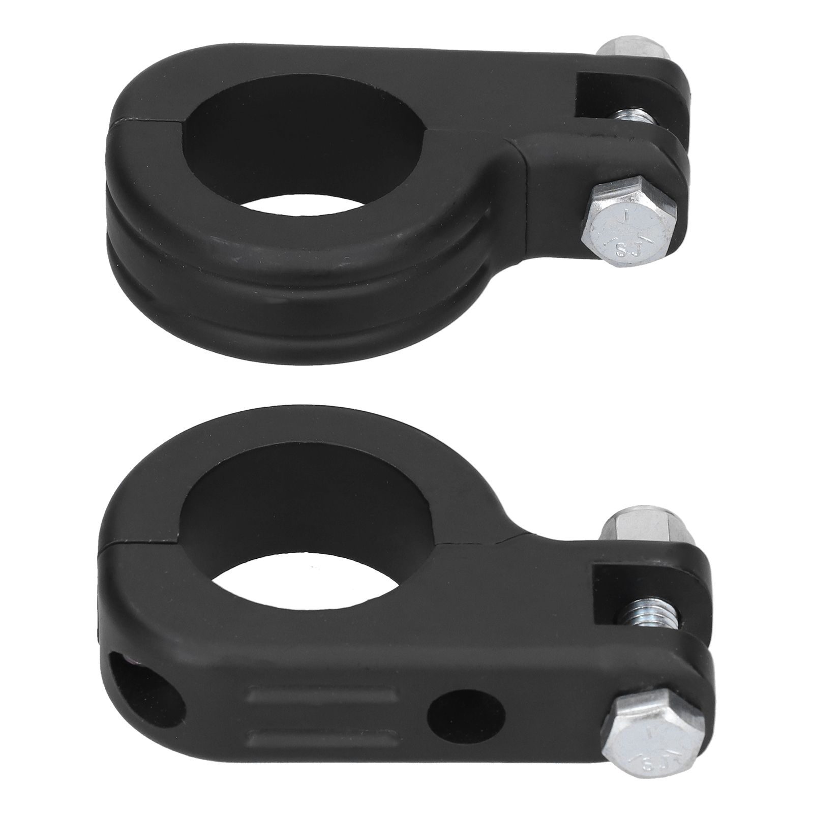 Pair Engine Footpegs Clamp Footrest Mounting Bracket Motorcycle Accessory Black