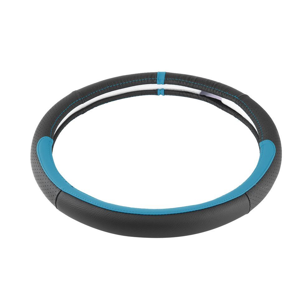 F1602 Universal Breathable Anti-slip Car Leather Steering Wheel Cover-blue