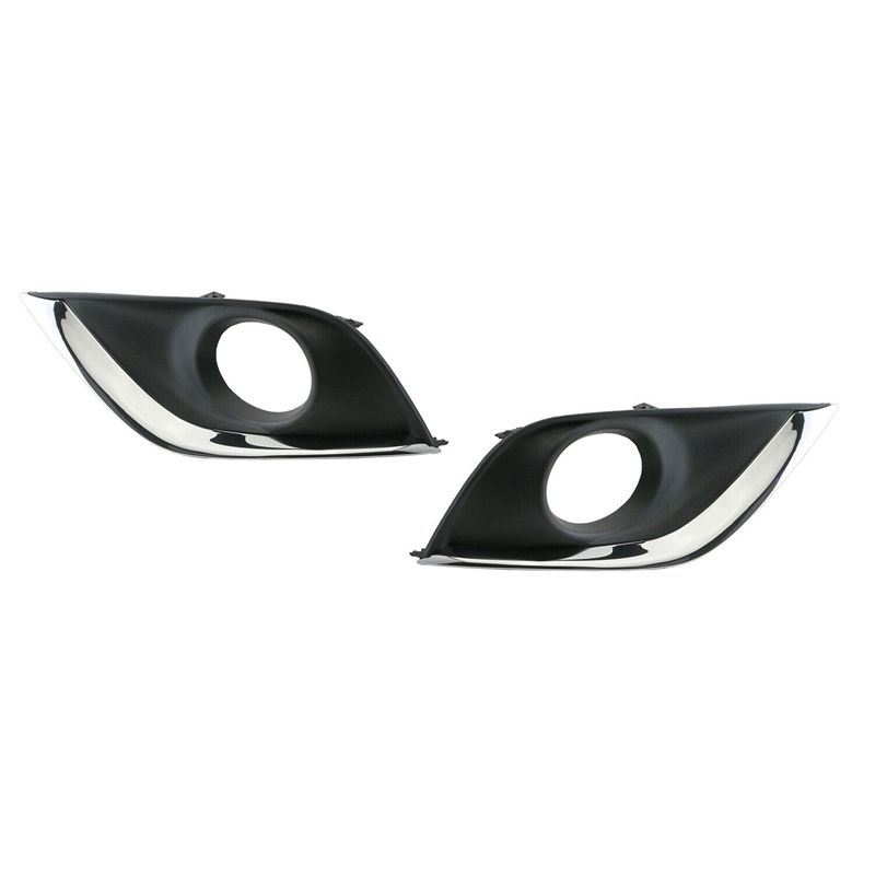 Front Bumper Fog Light Cover Fog Lamp Bezel Trim for Nissan Versa Sedan 2015 - 2018 Facelift 62257-6W80A 62256-6W80A