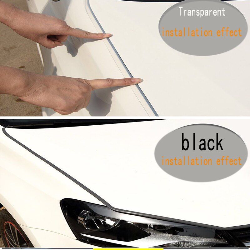 Transparent Black Car Soundproof Seal Hood Gap Strip For Honda Civic 2006-2011 Accord Fit City CRV Volvo S60 XC90 V40 V70 V50 V6