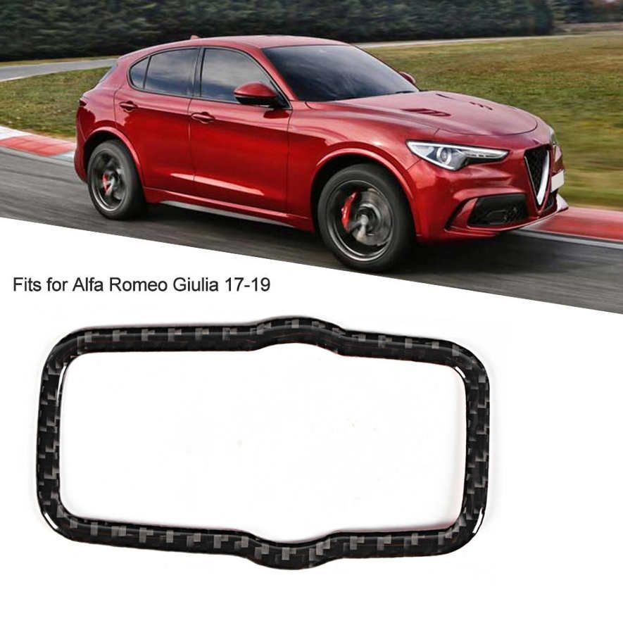 KIMISS headlight switch button trim carbon fiber cover Alfa Romeo Giulia 17-19