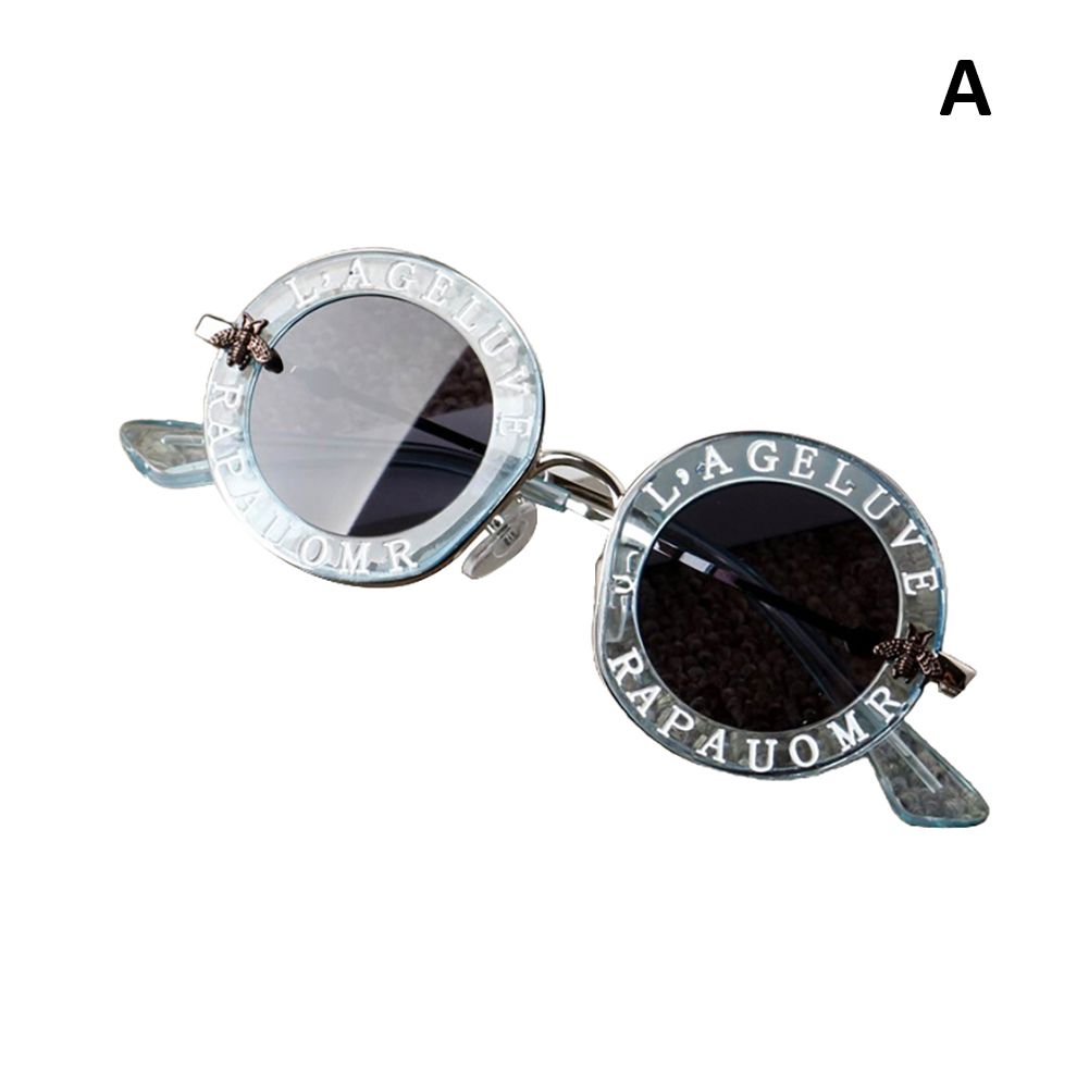 Fashion Children Sunglasses Letter Wide Brim Round Frame Eyewear Eye Protector