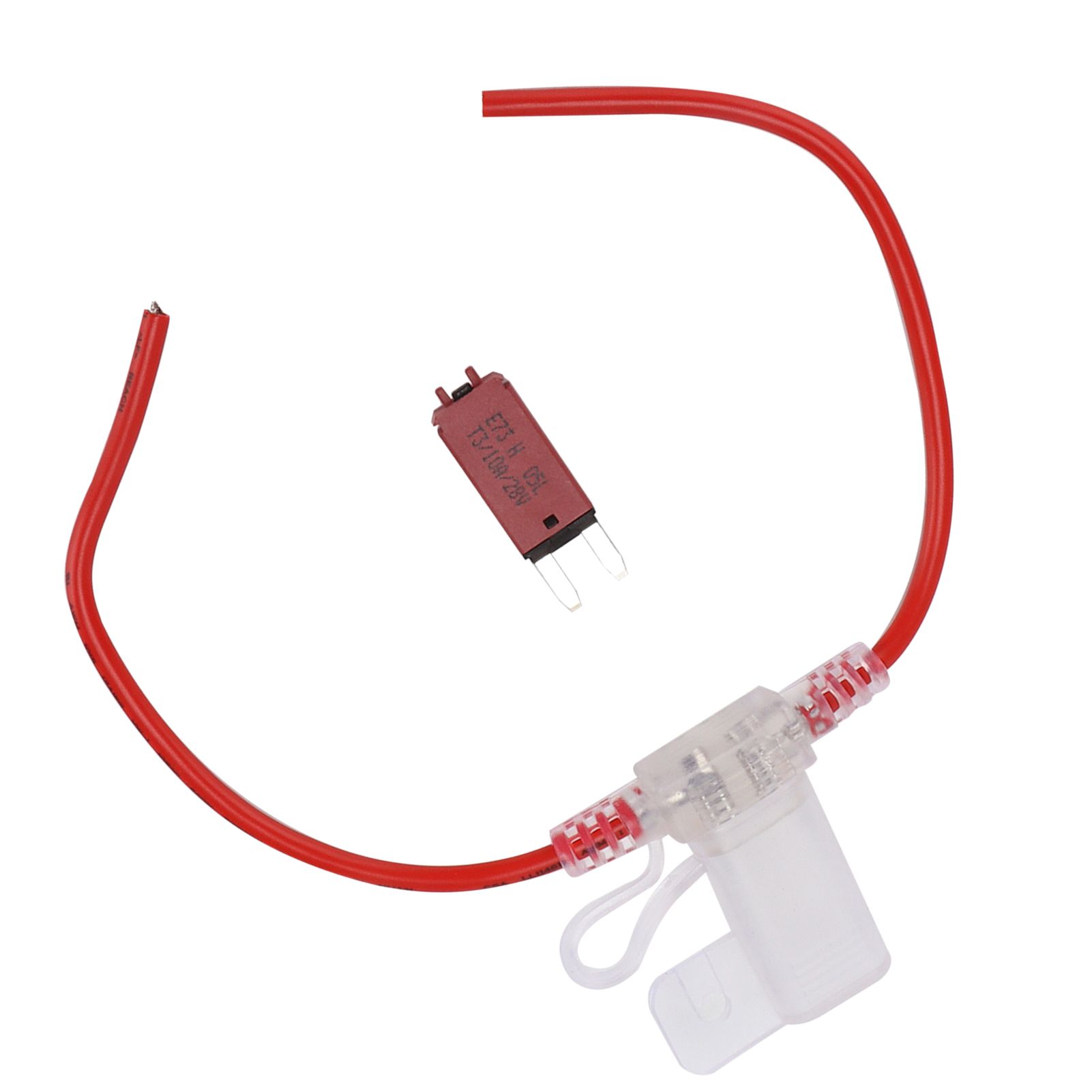 31.5cm Fuse Holder Waterproof With Manual Reset TPE+ PVC 12AWG For Car RV