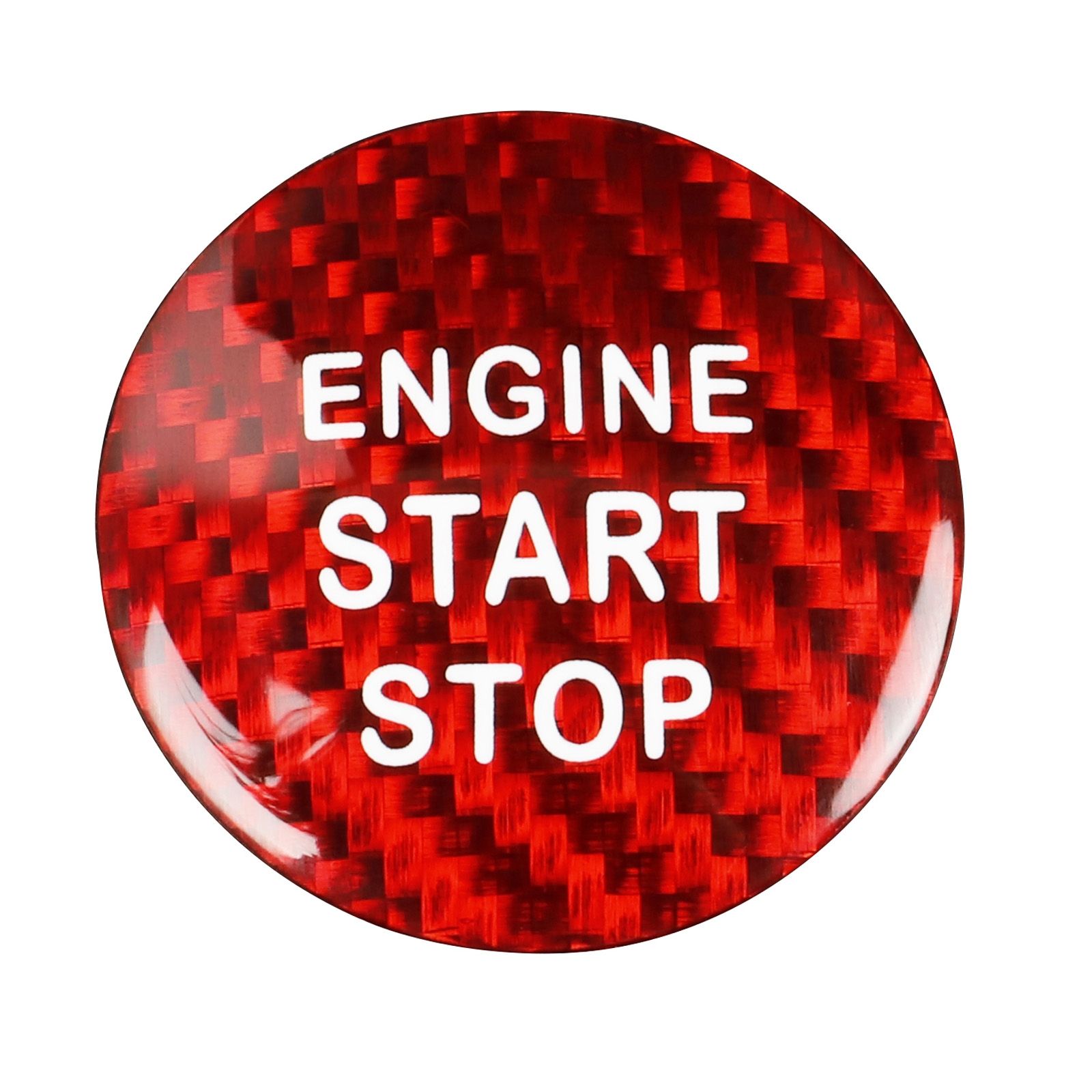 Car Carbon Fiber Engine Start Button Decorative Cover Trim for Toyota Highlander